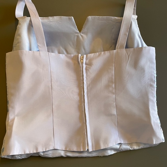 Ever Beauty Petite top and skirt with matching shawl and Ann Taylor purse - Picture 3 of 9